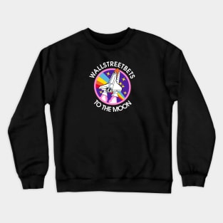 Wallstreetbets WSB To The Moon - Diamond Hands Stock Market Day Trader Crewneck Sweatshirt